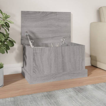 Cutie de depozitare, gri sonoma, 50x30x28 cm, lemn prelucrat - Img 1