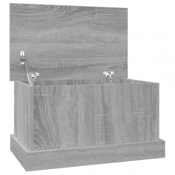 Cutie de depozitare, gri sonoma, 50x30x28 cm, lemn prelucrat - Img 2