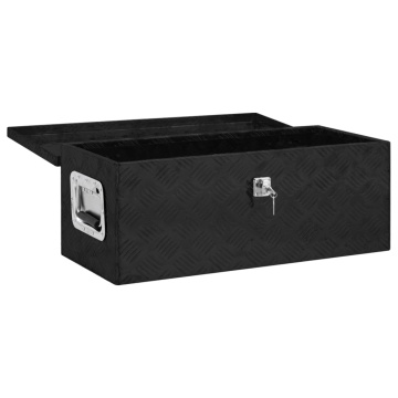 Cutie de depozitare, negru, 70x31x27 cm, aluminiu - Img 8