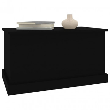 Cutie de depozitare, negru, 70x40x38 cm, lemn prelucrat - Img 4