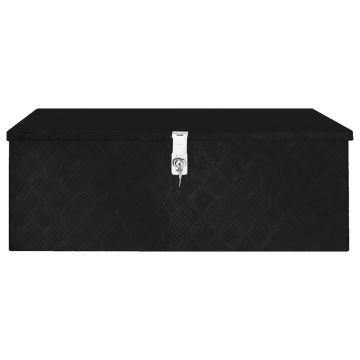 Cutie de depozitare, negru, 90x47x33,5 cm, aluminiu - Img 2