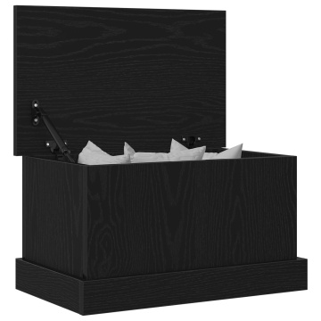 Cutie de depozitare Negru Stejar 50x30x28 cm Lemn prelucrat - Img 3