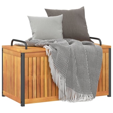 Cutie de perne de exterior 85x45x45/53cm lemn masiv acacia/oțel - Img 4