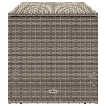 Cutie de perne de exterior gri 100x55x55,5 cm Poly Rattan - Img 8