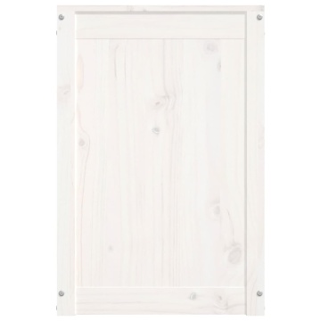 Cutie de rufe, alb, 44x44x66 cm, lemn masiv de pin - Img 6