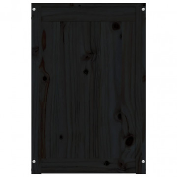 Cutie de rufe, negru, 44x44x66 cm, lemn masiv de pin - Img 6