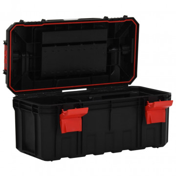 Cutie de scule, negru și roșu, 55x28x26,5 cm - Img 3