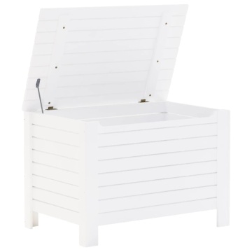 Cutie depozitare capac "RANA", alb, 80x49x54 cm, lemn masiv pin - Img 6