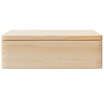 Cutie din lemn cu capac 40x30x23 cm din lemn masiv de pin - Img 4