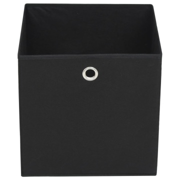 Cutii depozitare, 4 buc., negru, 28x28x28 cm, material nețesut - Img 4