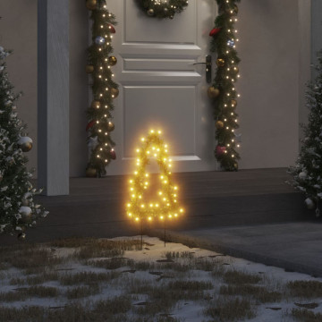 Decor brad cu lumini de Crăciun cu țăruși 3 buc. 50 LED 30 cm - Img 1