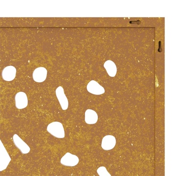 Decor perete de grădină 105x55 cm design frunze oțel Corten - Img 6