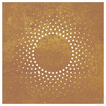 Decor perete de grădină 55x55 cm design soare oțel Corten - Img 4