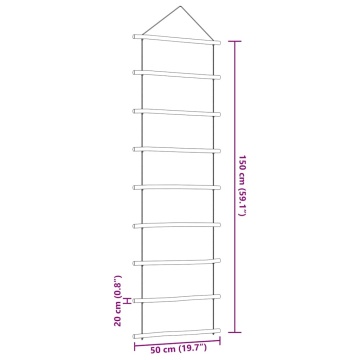 Decorație de perete în formă de scară 50x150 cm crengă naturală - Img 6
