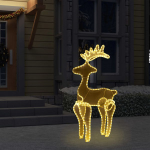 Decorațiune de Crăciun ren cu plasă, 306 LED-uri, 60x24x89 cm - Img 1