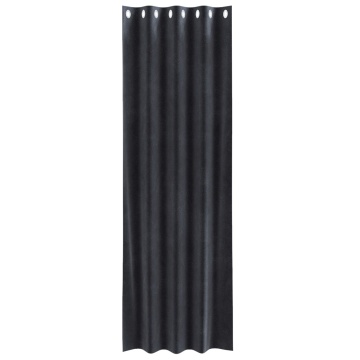 Draperii blackout cu ținte 2 buc Dark Grey Velvet - Img 3