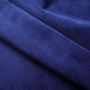 Draperii opace cu inele, 2 buc., albastru, 140x225 cm, catifea - Img 4