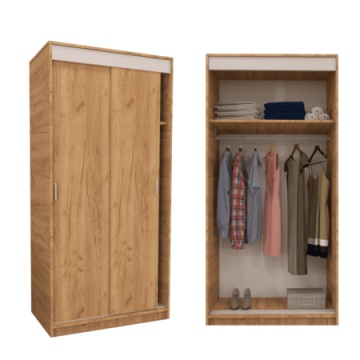Dressing Barcelona, 200x100x50 cm, Culoare Stejar Auriu din pal de 18 mm - Img 1