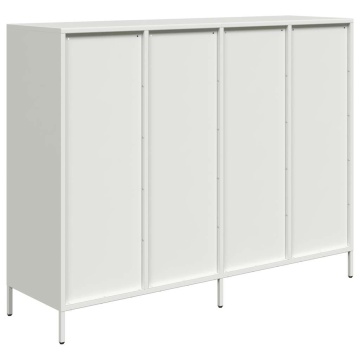 Dulap, alb, 135x39x103,5 cm, oțel laminat la rece - Img 6