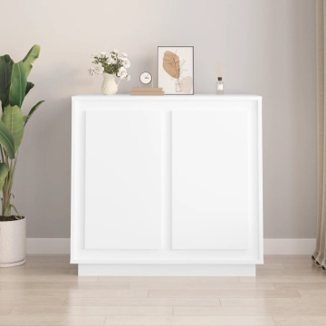 Dulap, alb, 80x34x75 cm, lemn prelucrat - Img 1