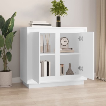Dulap, alb, 80x34x75 cm, lemn prelucrat - Img 3