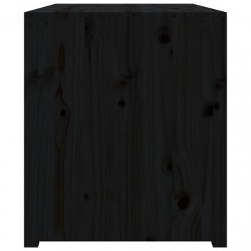 Dulap bucătărie de exterior negru, 106x55x64 cm, lemn masiv pin - Img 5