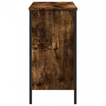 Dulap chiuvetă baie, stejar fumuriu, 80x30x60 cm lemn prelucrat - Img 6