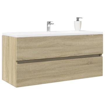 Dulap chiuvetă baie stejar sonoma 100x38,5x45 cm lemn prelucrat - Img 1