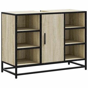Dulap chiuveta de baie, stejar sonoma, 80x33x60cm lemn compozit - Img 2