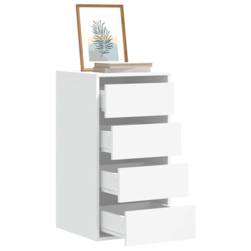 Dulap colț cu sertare alb 40x41x76 cm lemn prelucrat - Img 1
