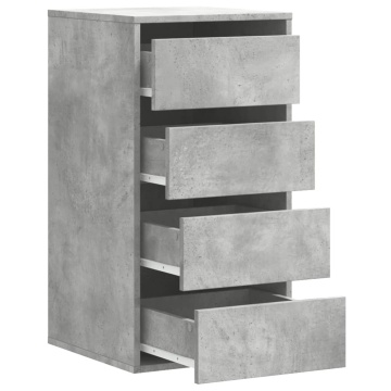 Dulap colț cu sertare gri beton 40x41x76 cm lemn prelucrat - Img 8
