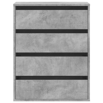 Dulap colț cu sertare gri beton 60x41x76 cm lemn prelucrat - Img 4