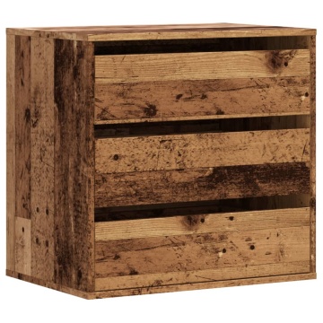Dulap colț cu sertare lemn vechi 60x41x58 cm lemn prelucrat - Img 2
