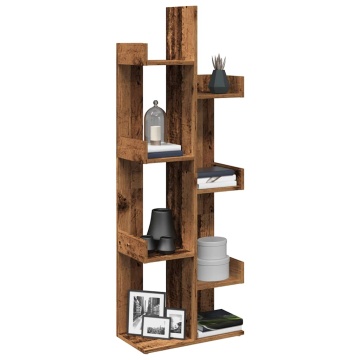 Dulap cu cărți din lemn vechi 48x25,5x140 cm din lemn prelucrat - Img 1