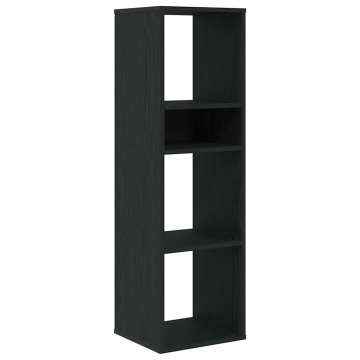 Dulap cu cărți negru 34x31x112 cm lemn prelucrat - Img 2