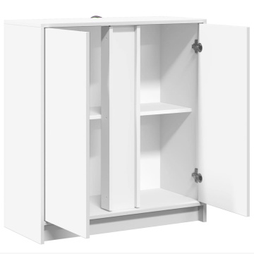 Dulap cu LED, alb, 77x34x85 cm, lemn prelucrat - Img 6
