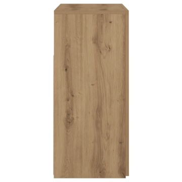 Dulap cu lumini LED stejar artizanal 80x35x75 cm lemn prelucrat - Img 7