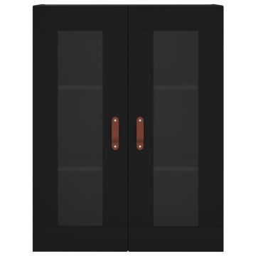 Dulap cu montaj pe perete, negru, 69,5x34x90 cm - Img 5