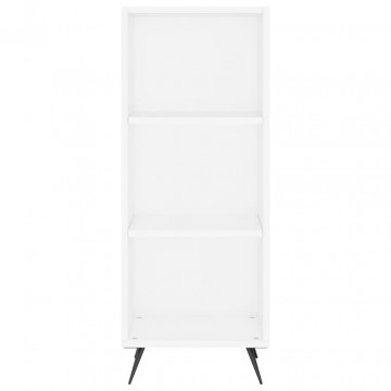 Dulap cu rafturi, alb, 34,5x32,5x90 cm, lemn compozit - Img 4