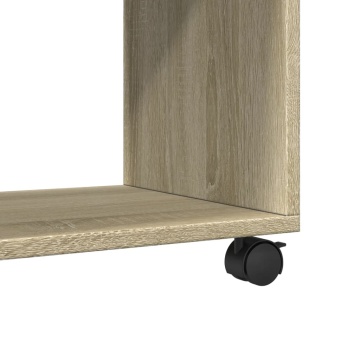 Dulap cu roți, stejar sonoma, 72x33x42,5 cm, lemn prelucrat - Img 7