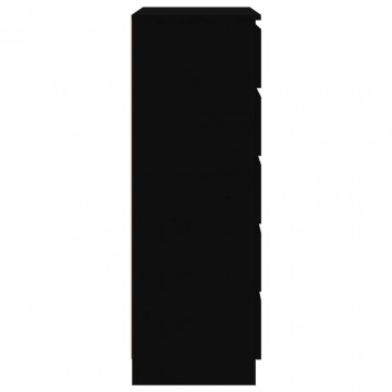 Dulap cu sertar, negru, 60x36x103 cm, lemn prelucrat - Img 7