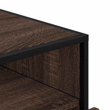 Dulap cu sertar, stejar maro, 70x41x70 cm, lemn prelucrat - Img 7
