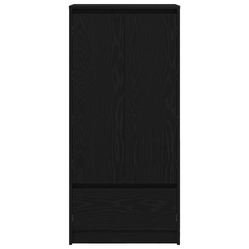 Dulap cu sertar stejar negru 55,5x34x119,5 cm lemn prelucrat - Img 5