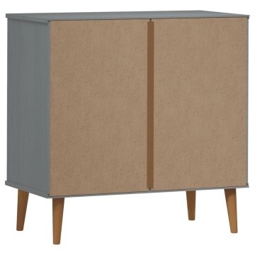 Dulap cu sertare „MOLDE”, gri, 80x40x80 cm, lemn masiv de pin - Img 10