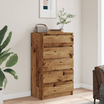 Dulap cu sertare, lemn vechi, 60x36x103 cm, lemn prelucrat - Img 3