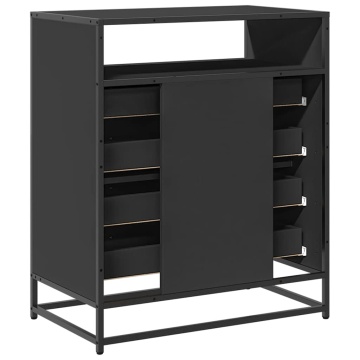 Dulap cu sertare, negru, 70x41x83,5 cm, lemn prelucrat - Img 6