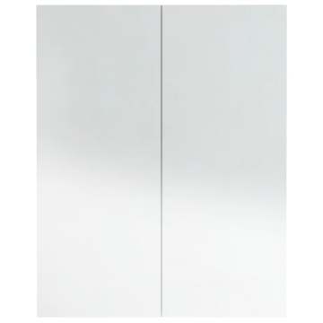 Dulap de baie cu oglindă, alb strălucitor, 60x15x75 cm, MDF - Img 8