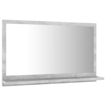 Dulap de baie cu oglindă, gri beton, 60 x 10,5 x 37 cm, PAL - Img 3