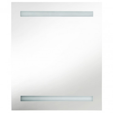 Dulap de baie cu oglindă și LED, antracit, 50x14x60 cm - Img 4