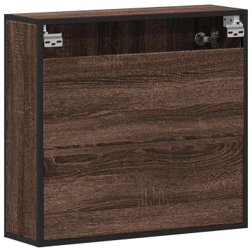Dulap de baie cu oglindă stejar maro 65x20x60 cm lemn compozit - Img 6